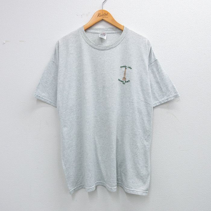フルーツオブザルーム 00s 半袖Tシャツ 灯台 グレー XL | 古着