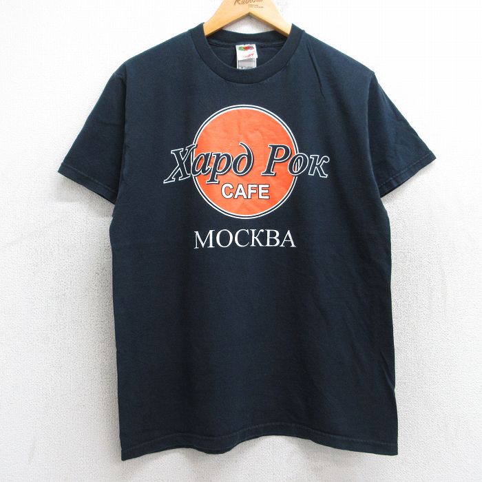 M★古着 フルーツオブザルーム 半袖 ビンテージ Tシャツ メンズ 00年代 00s Xapd Pok モスクワ コットン クルーネック 黒 ブラック 25aug13 中古