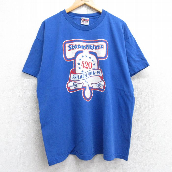 00s 半袖Tシャツ フィラデルフィアベル ブルー XL | 古着