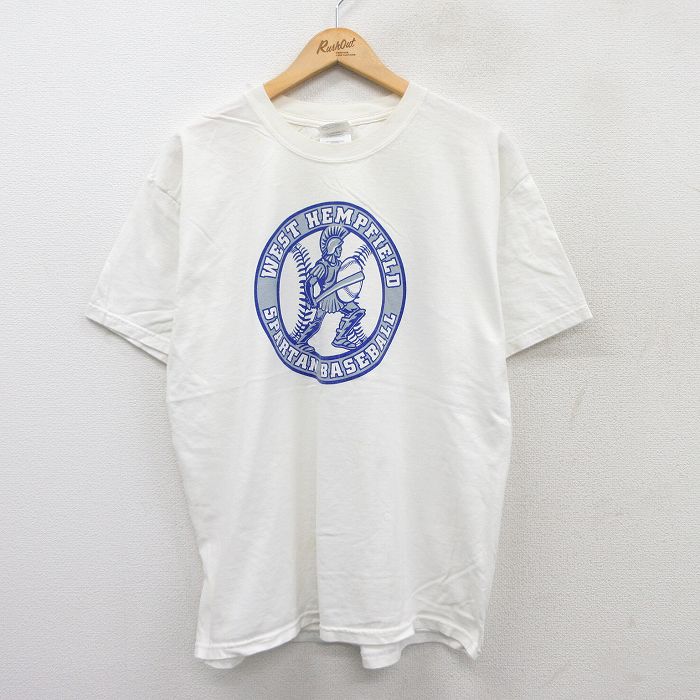 00s 半袖Tシャツ ウエストヘンプフィールドスパルタンベースボール ホワイト XL | 古着
