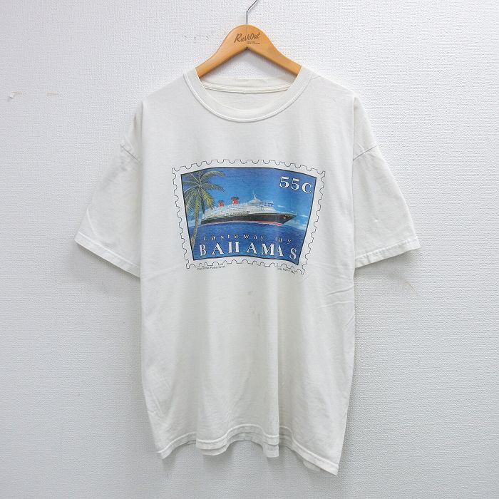 【50%OFF】ディズニー 90s 半袖Tシャツ 船 ホワイト XL | 古着