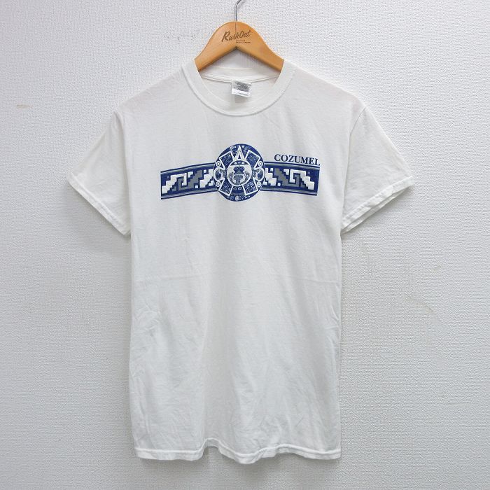S★古着 半袖 ビンテージ Tシャツ メンズ 00年代 00s コズメル コットン クルーネック 白 ホワイト 25aug19 中古