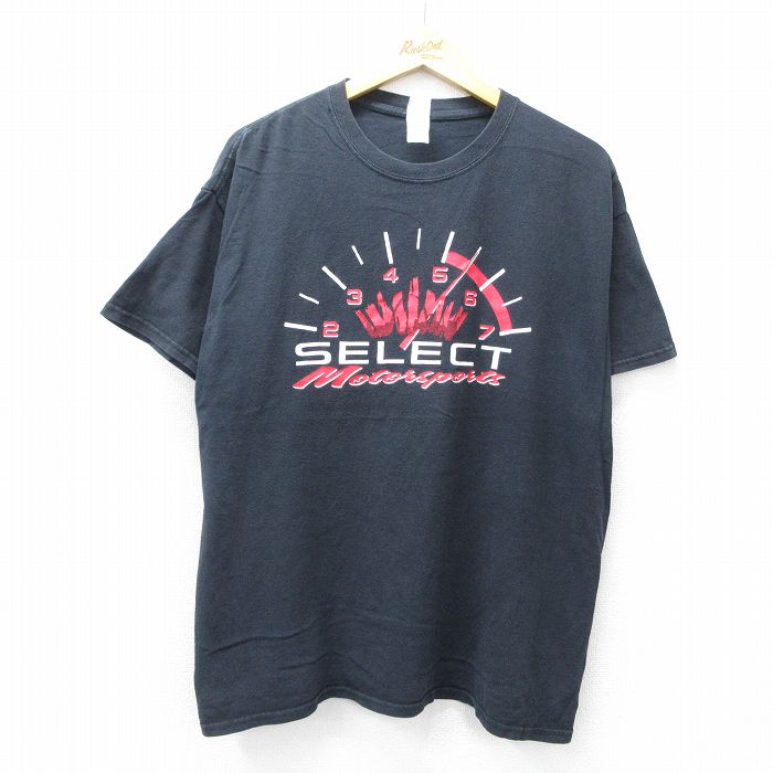 XL★古着 半袖 ビンテージ Tシャツ メンズ 00年代 00s SELECT クルーネック 黒 ブラック 25aug19 中古