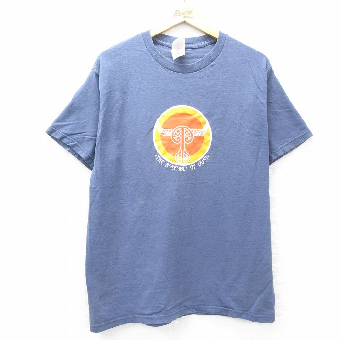 【50%OFF】フルーツオブザルーム 00s 半袖Tシャツ Assembly of Dustプリント ネイビー L | 古着