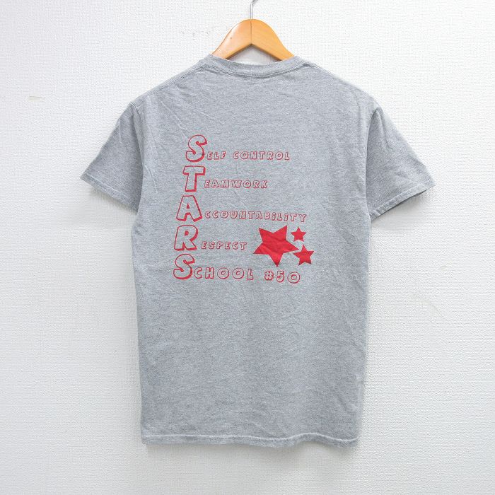 【50%OFF】S★古着 半袖 ビンテージ Tシャツ メンズ 00年代 00s ★ STARS クルーネック グレー 霜降り 25aug19 中古