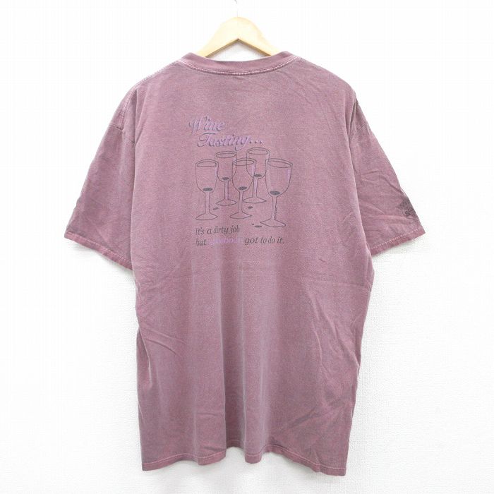 00s 半袖Tシャツ バーガンディ XL | 古着
