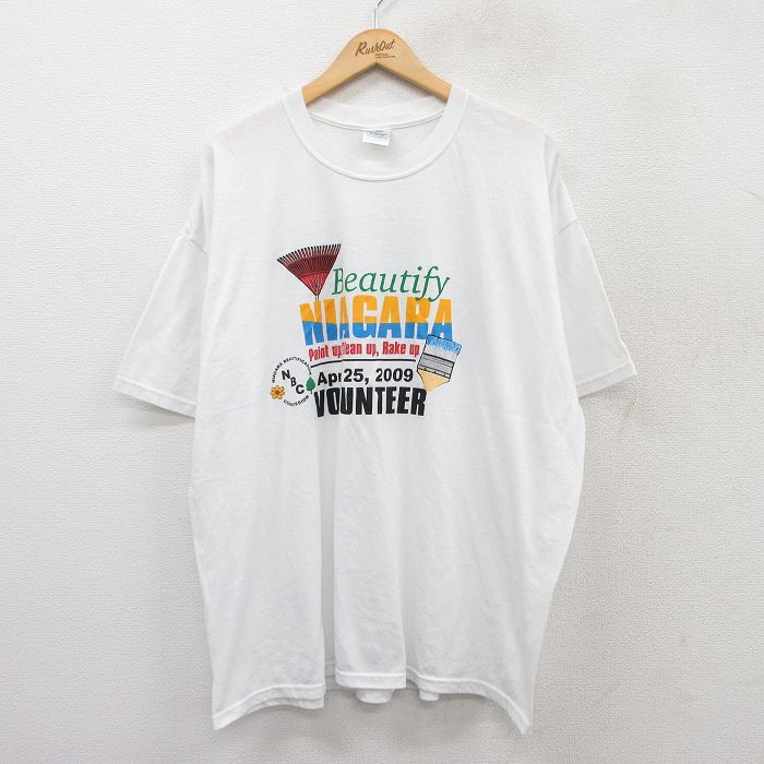 ジャージーズ 00s 半袖Tシャツ ナイアガラボランティア ホワイト XL | 古着