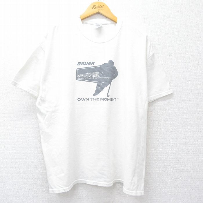 00s 半袖Tシャツ ナイアガラアイスホッケー ホワイト XL | 古着