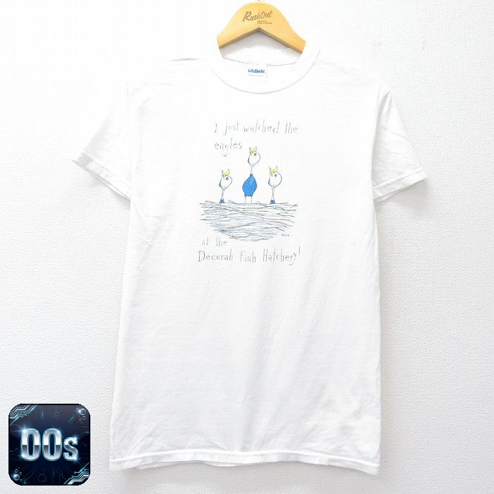 00s 半袖Tシャツ 鳥 ホワイト M | 古着