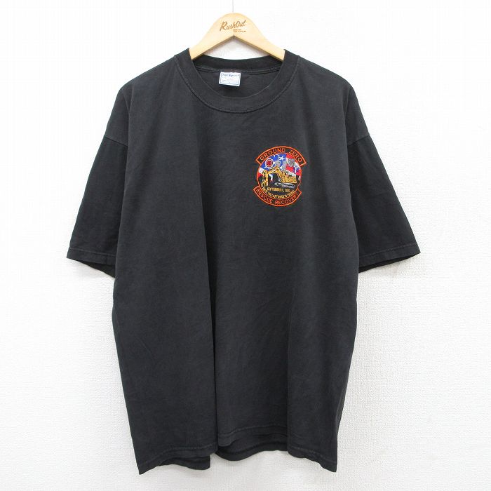 00s 半袖Tシャツ RESCUE RECOVERY ブラック XL | 古着