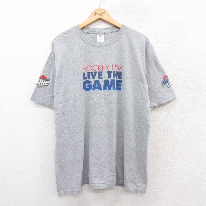 【50%OFF】00s 半袖Tシャツ ホッケー グレー XL | 古着