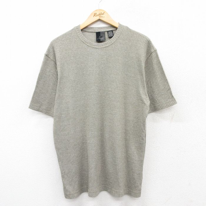 L★古着 半袖 ビンテージ Tシャツ メンズ 00年代 00s 無地 クルーネック 緑系 グリーン 25aug21 中古