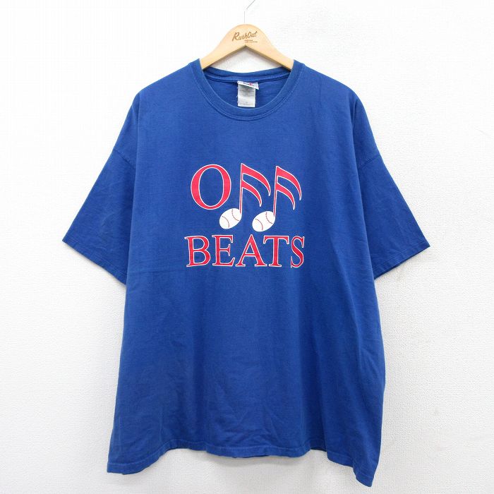ジャージーズ 00s 半袖Tシャツ OFF BEATS ブルー XL | 古着