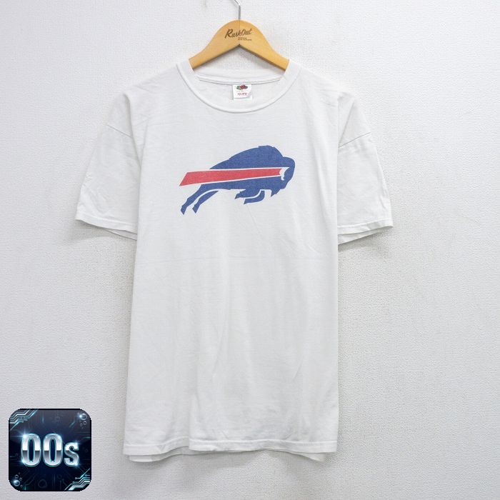 【50%OFF】フルーツオブザルーム 00s 半袖Tシャツ バッファロービルズ ホワイト XL | 古着