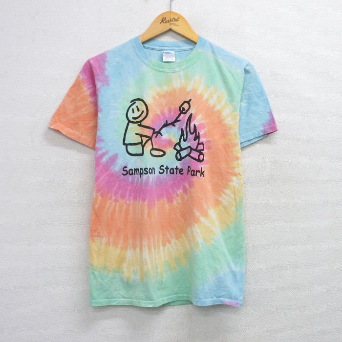00s 半袖Tシャツ タイダイ オレンジ S | 古着