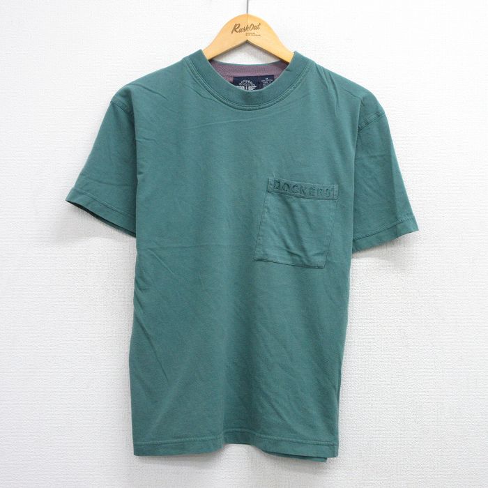 【50%OFF】ドッカーズ 00s 半袖Tシャツ ワンポイントロゴ グリーン M | 古着