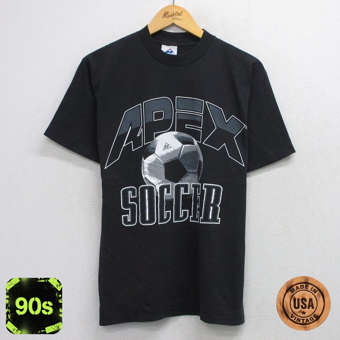 【50%OFF】APEX 90s 半袖Tシャツ サッカー ブラック M | 古着