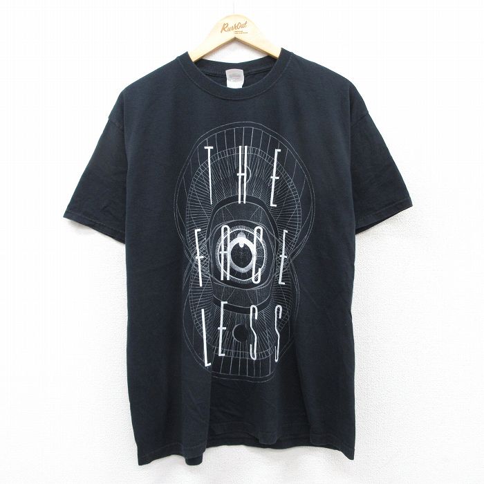 XL★古着 フルーツオブザルーム 半袖 ビンテージ ロック バンド Tシャツ メンズ 00年代 00s コットン クルーネック 黒 ブラック 25aug21 中古