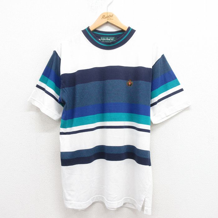 L★古着 半袖 ビンテージ Tシャツ メンズ 90年代 90s ワンポイントロゴ クルーネック 白他 ホワイト 【spe】 25aug22 中古