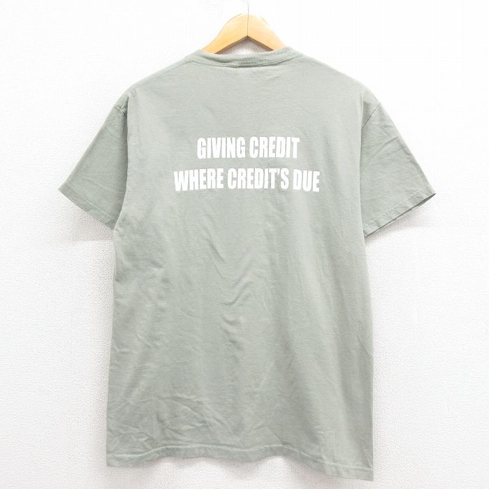 M★古着 ヘインズ Hanes 半袖 ビンテージ Tシャツ メンズ 00年代 00s CIVING コットン クルーネック 薄緑 グリーン 25aug22 中古