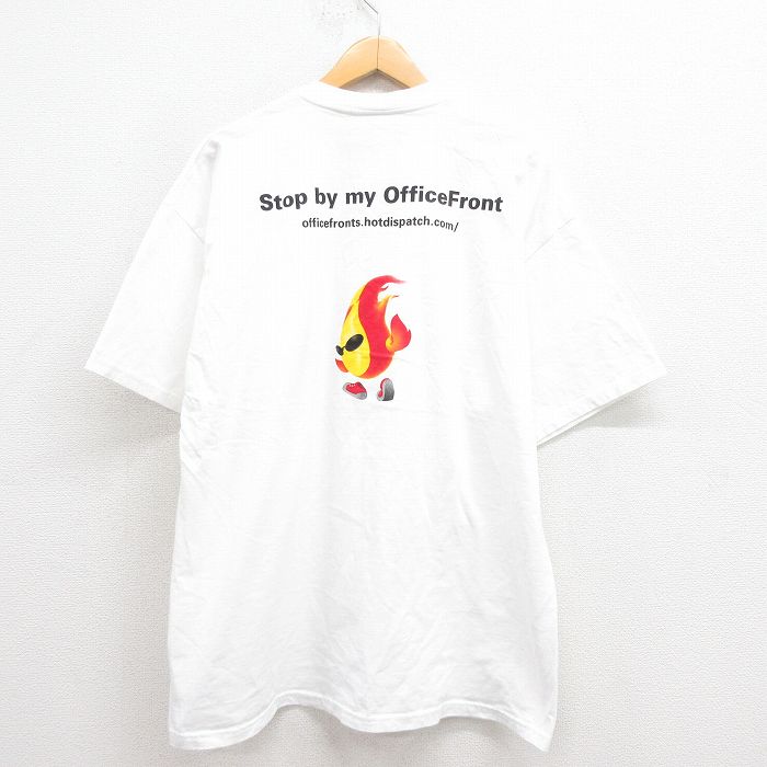 【20%OFF】XL★古着 ヘインズ Hanes 半袖 ビンテージ Tシャツ メンズ 00年代 00s hotdispotch 大きいサイズ コットン 白 ホワイト 【spe】 25aug22 中古
