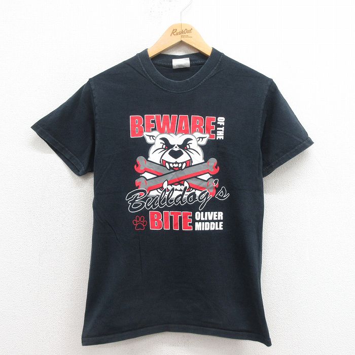 00s 半袖Tシャツ ブルドッグ ブラック XS | 古着