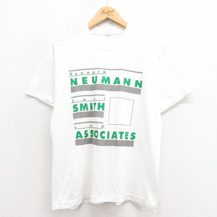 【50%OFF】M★古着 スクリーンスターズ 半袖 ビンテージ Tシャツ メンズ 80年代 80s Kenneth クルーネック USA製 白 ホワイト 【spe】 25aug23 中古