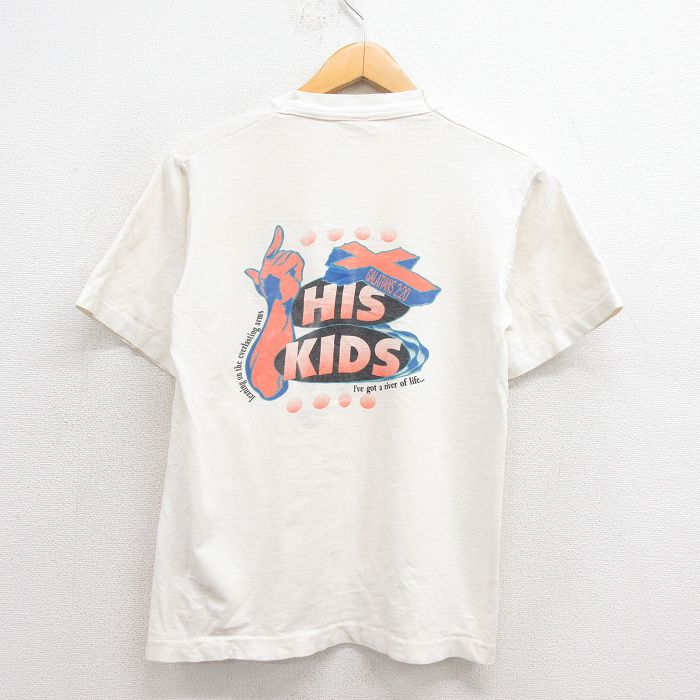 M★古着 フルーツオブザルーム 半袖 ビンテージ Tシャツ メンズ 90年代 90s HIS コットン クルーネック USA製 白 ホワイト 25aug23 中古