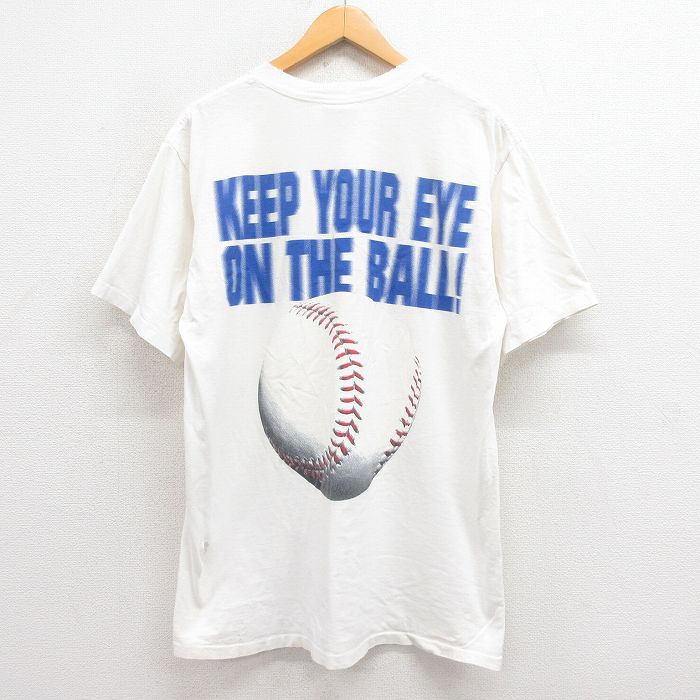 L★古着 半袖 ビンテージ Tシャツ メンズ 90年代 90s ボール コットン USA製 白 ホワイト 25aug23 中古
