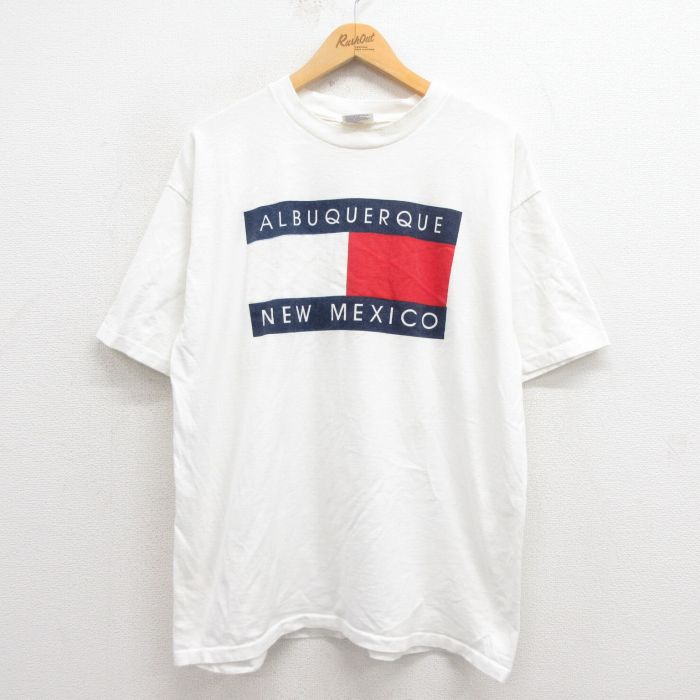 XL★古着 All Sport 半袖 ビンテージ Tシャツ メンズ 90年代 90s アルバカーキ コットン クルーネック 白 ホワイト 25aug26 中古