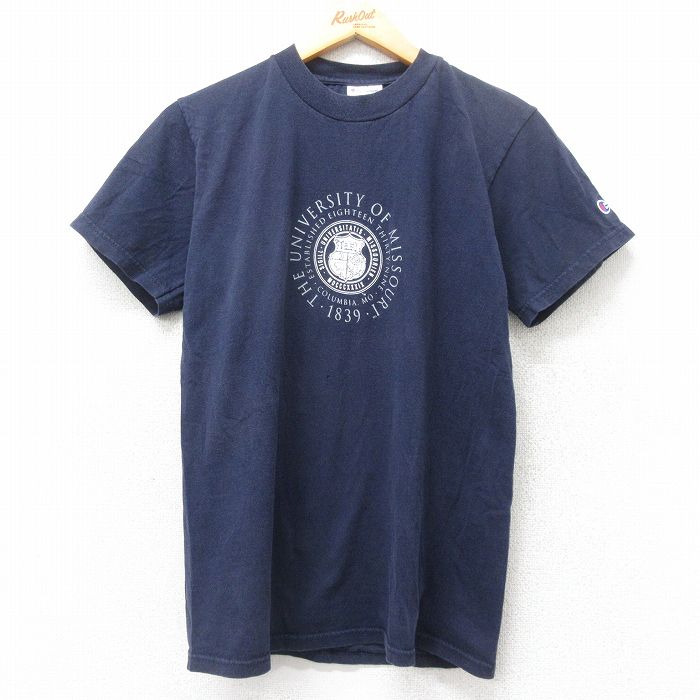 チャンピオン 00s 半袖Tシャツ ミズーリカレッジ ネイビー S | 古着