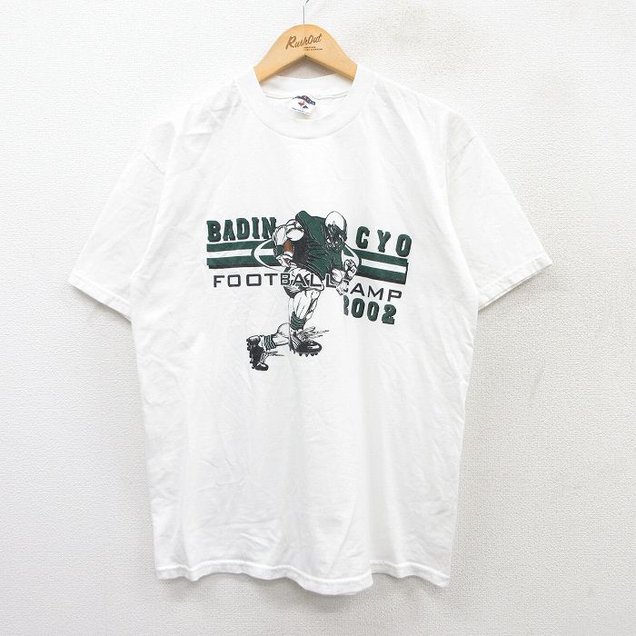 【20%OFF】M★古着 ジャージーズ 半袖 ビンテージ Tシャツ メンズ 00年代 00s フットボール 白 ホワイト 25aug27 中古