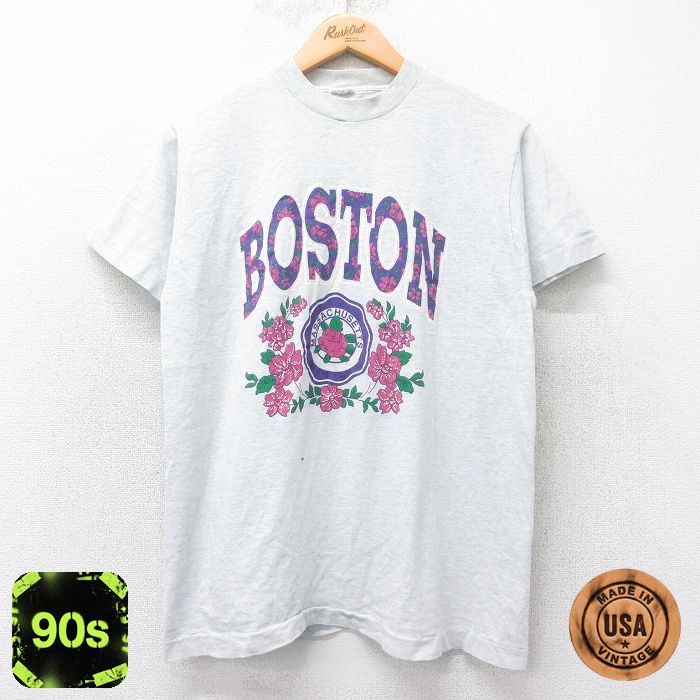 90s 半袖Tシャツ ボストン グレー M | 古着