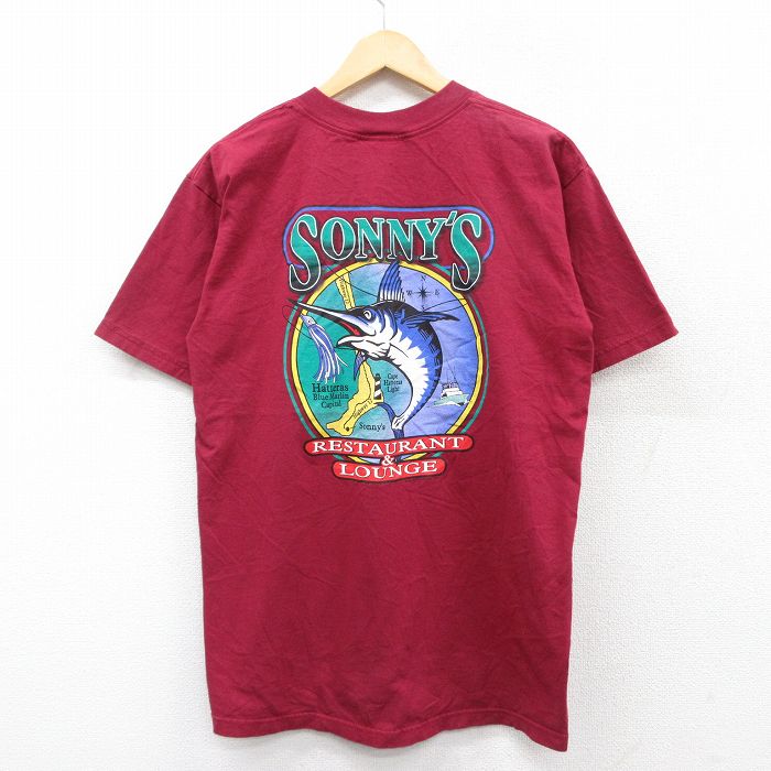 00s 半袖Tシャツ カジキ バーガンディ L | 古着