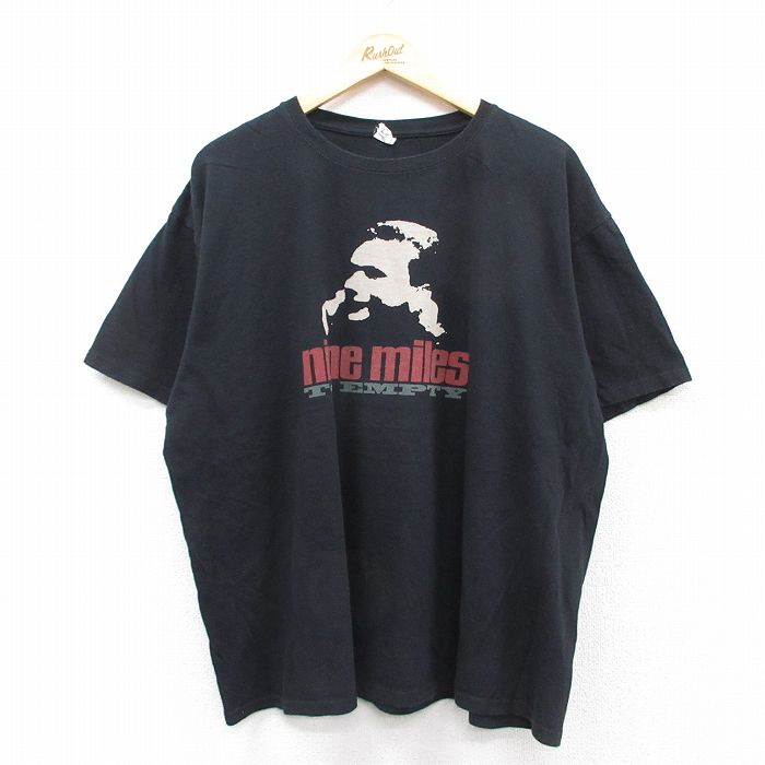 00s 半袖Tシャツ TO EMPTYプリント ブラック XL | 古着