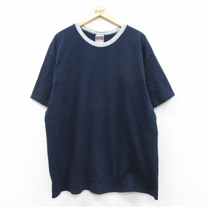 【50%OFF】フルーツオブザルーム 90s 半袖Tシャツ ネイビー XL | 古着
