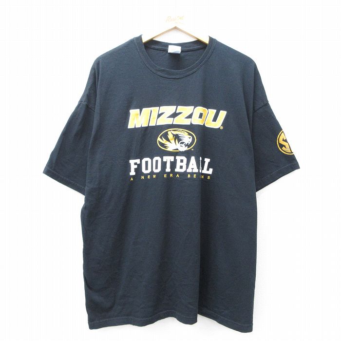 00s 半袖Tシャツ MIZZOUフットボール ブラック XL | 古着