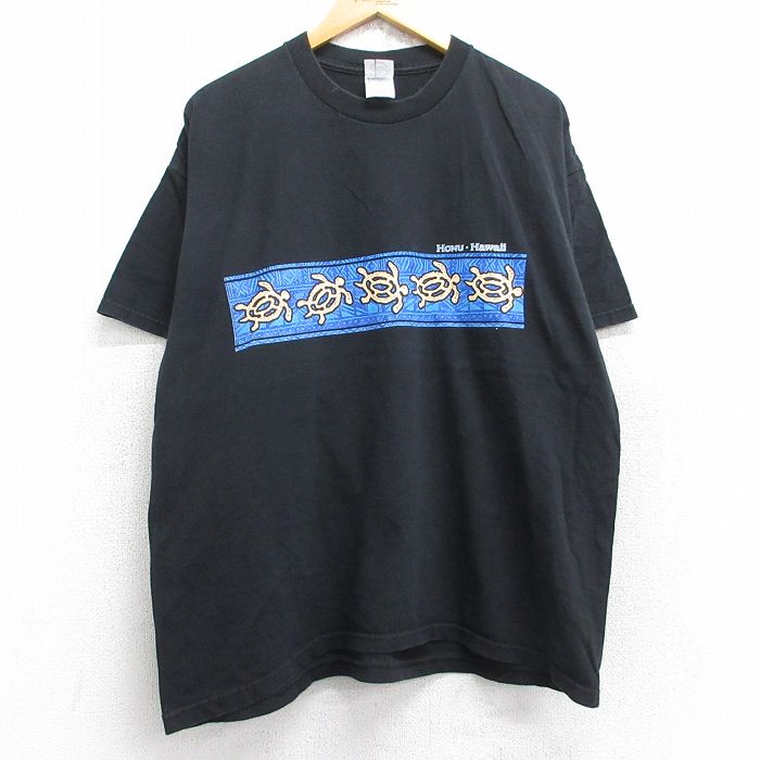 00s 半袖Tシャツ カメハワイ ブラック XL | 古着