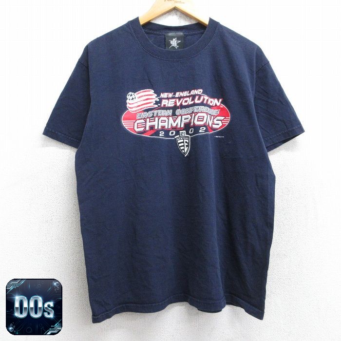 【50%OFF】00s 半袖Tシャツ ニューイングランドレボリューション ネイビー L | 古着