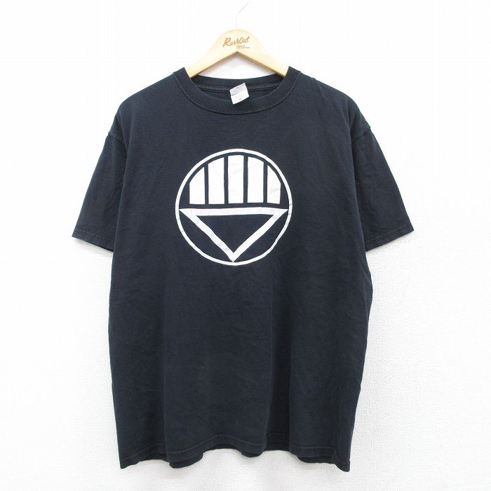 XL★古着 半袖 ビンテージ Tシャツ メンズ 00年代 00s DCコミックス ブラックランタン コットン クルーネック 黒 ブラック 25aug28 中古