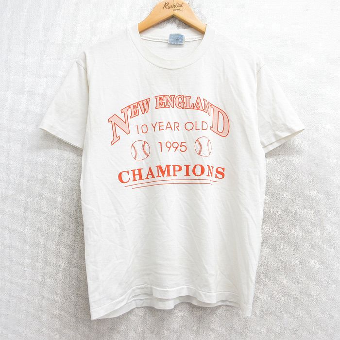 ヘインズ 90s 半袖Tシャツ ニューイングランドベースボール ホワイト M | 古着