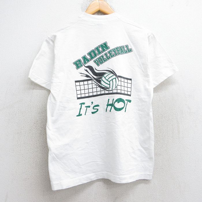 フルーツオブザルーム 90s 半袖Tシャツ BADINバレーボール ホワイト M | 古着