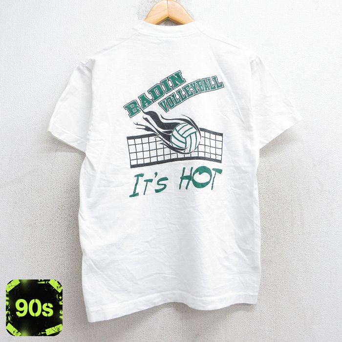 フルーツオブザルーム 90s 半袖Tシャツ BADINバレーボール ホワイト M | 古着