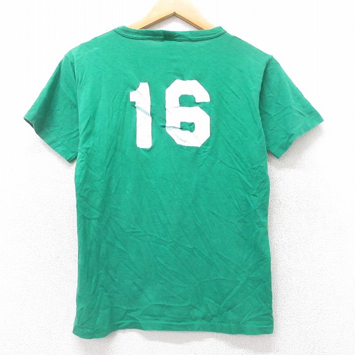 S★古着 半袖 ビンテージ Tシャツ メンズ 80年代 80s CENTER コットン クルーネック USA製 緑 グリーン 25sep01 中古