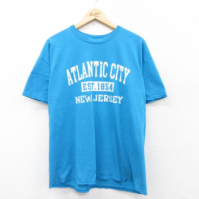 00s 半袖Tシャツ アトランティックシティニュージャージー ライトブルー XL | 古着