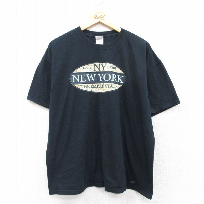 00s 半袖Tシャツ ニューヨーク ブラック XL | 古着