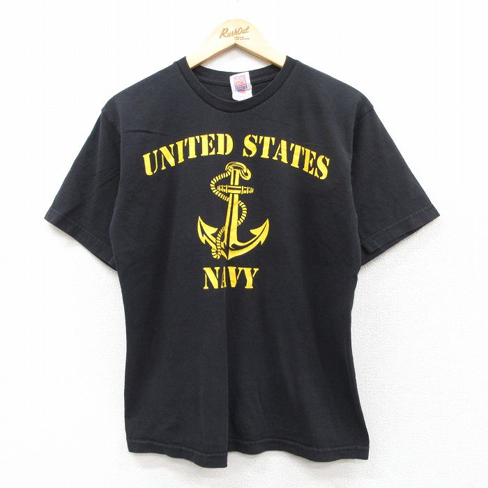 00s 半袖Tシャツ イカリ ネイビー M | 古着