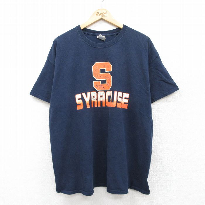 シラキュース 00s 半袖Tシャツ ネイビー XL | 古着