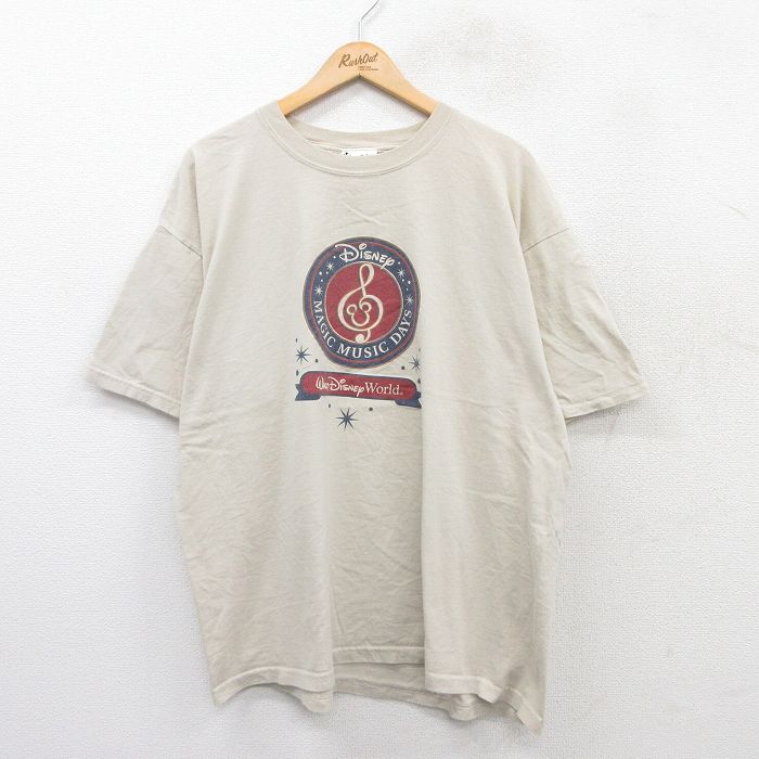 【50%OFF】ディズニー 00s 半袖Tシャツ マジックミュージックデイズ ベージュ XL | 古着