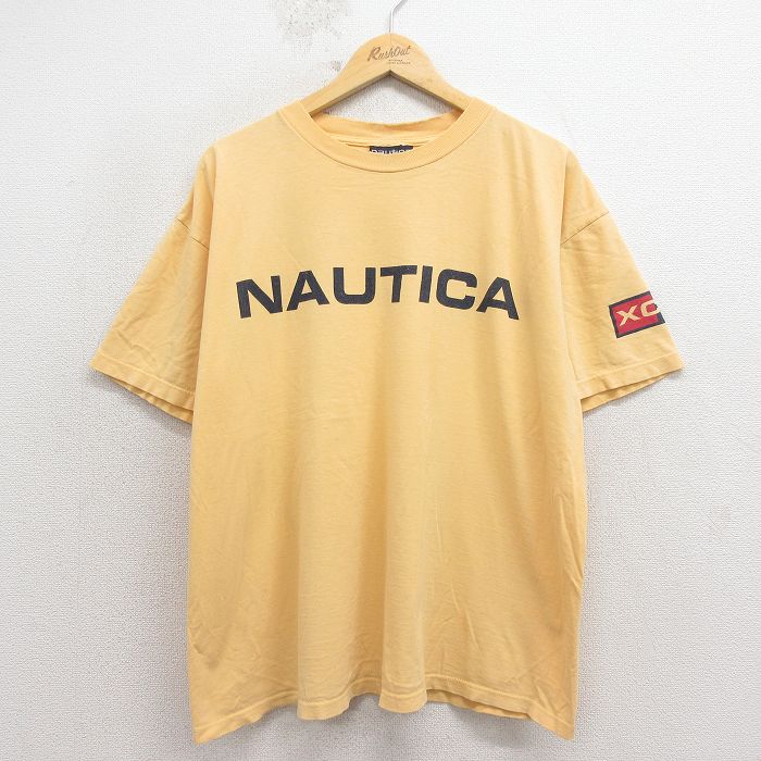 ノーティカ 90s 半袖Tシャツ ビッグロゴ イエロー XL | 古着